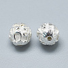 925 Sterling Silver Om Beads STER-T002-64S-2