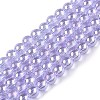 Electroplate Transparent Glass Beads Strands X-GLAA-T032-T4mm-AB01-1