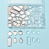 36Pcs 6 Styles 04 Stainless Steel Pendant Cabochon Settings STAS-FS0001-27-1