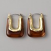 Acrylic Rectangle Hoop Earrings EJEW-WH0012-039C-1