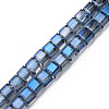 Electroplate Transparent Glass Beads Strands EGLA-N002-28-F06-1