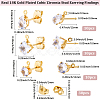 Brass Micro Pave Cubic Zirconia Stud Earring Findings KK-BBC0022-24-2