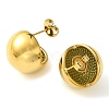 Ion Plating(IP) 304 Stainless Steel Round Stud Earrings EJEW-Z038-10G-2