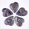Synthetic Gold Line Regalite/Imperial Jasper/Sea Sediment Jasper Pendants G-S329-052B-1