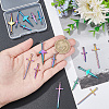 16Pcs 4 Style Stainless Steel Pendants STAS-AR0001-78-3