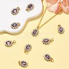 SHEGRACE Brass Micro Pave Cubic Zirconia Pendants XGRQ2O119-446E-G-5