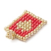 Handmade Loom Pattern Seed Beads PALLOY-MZ00159-4