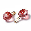 Two Tone Transparent Spray Painted Glass Pendants GLAA-N035-014-G04-3