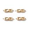 Rack Plating Brass Fold Over Clasps with Loops KK-L184-89G-1