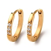 304 Stainless Steel Clear Cubic Zirconia Hoop Earrings EJEW-D331-18C-G-2