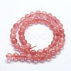 Cherry Quartz Glass Beads Strands G-I199-28-6mm-2