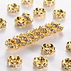 Brass Grade A Rhinestone Spacer Beads RSB028NF-01G-1