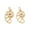 Brass Micro Pave Cubic Zirconia Pendants KK-A269-02A-G-1
