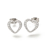 304 Stainless Steel Micro Pave Clear Cubic Zirconia Stud Earrings EJEW-H018-02P-03-1