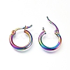 201 Stainless Steel Hoop Earrings EJEW-A063-20L-M-2