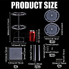2-Tier Round Acrylic Sun Glasses Storage Display Stands ODIS-WH0079-050-2