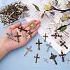 64Pcs 8 Style Tibetan Style Alloy Pendants FIND-SZ0002-81-2