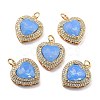 Eco-Friendly Brass Micro Pave Cubic Zirconia Pendants ZIRC-H122-03G-04-2