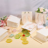 30Pcs Paper Gift Tote Bags with Pink Ribbon ABAG-GL0001-12-5