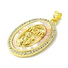 Mother's Day Brass Micro Pave Clear Cubic Zirconia Pendants KK-H472-13G-09-2