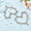 2Pcs Hollow Heart Handicraft Beading Felt Appliques PATC-FG0001-53-5