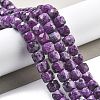 Dyed Natural Sesame Jasper Imitation Charoite Beads Strands G-C179-B03-01-2