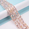 Faceted Electroplated Glass Beads Strands GLAA-G092-C-4