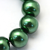 Baking Paint Pearlized Glass Pearl Round Bead Strands HY-Q330-8mm-71-3