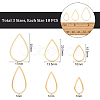 30Pcs 3 Style 201 Stainless Steel Linking Rings STAS-UN0048-12-3