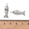 Brass Micro Pave Orange Red Cubic Zirconia Pendants KK-A269-01A-P-3
