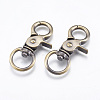 Tibetan Style Alloy Swivel Lobster Claw Clasps PALLOY-L206-02AB-1