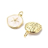 Brass Enamel Charms KK-L237-022G-01-2