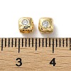 Brass Micro Pave Cubic Zirconia Beads KK-P256-09G-01-3