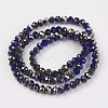 Electroplate Transparent Glass Beads Strands EGLA-A034-T4mm-P13-2