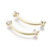 Brass Micro Pave Cubic Zirconia Links Connectors KK-S356-103-NF-2