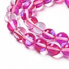 Synthetic Moonstone Beads Strands G-F143-6mm-11-3
