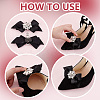 2 Pairs 2 Colors Bowknot Polyester Shoe Decorations AJEW-PH0011-51-4