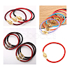 4Pcs 2 Colors Ion Plating(IP) 304 Stainless Steel European Clasps with Cord Ends STAS-DC0004-33-4