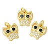 Brass Micro Pave Cubic Zirconia Pendants KK-P236-06G-3