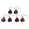 Natural Amethyst Dangle Earrings EJEW-G413-01C-G-1