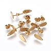 Ion Plating(IP) 304 Stainless Steel Stud Earring Findings STAS-O119-11A-G-1