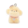 Flocking Opaque Resin Pendants RESI-I353-02P-04-1