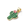 Brass Enamel Pendants FIND-I054-01B-G-2