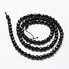 Natural Dyed & Heated Black Onyx Beads Strands G-D840-22-4mm-2