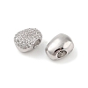 Brass Micro Pave Clear Cubic Zirconia Pendants KK-Q816-08P-2
