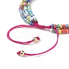 Adjustable Glass Bead Braided Beaded Bracelet BJEW-JB08951-7