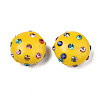 Polymer Clay Rhinestone Beads RB-S056-27G-2