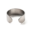 304 Stainless Steel Open Cuff Ring Components STAS-Z091-03P-01-3