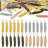 40Pcs 4 Colors Tibetan Style Alloy Big Pendants FIND-TA0009-61-1