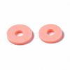 Flat Round Handmade Polymer Clay Beads CLAY-R067-10mm-19-6